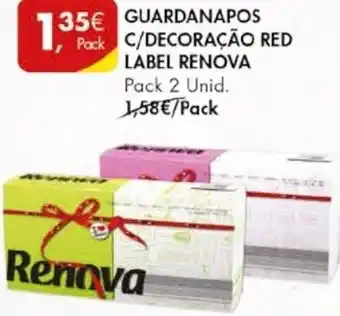 Pingo Doce Guardanapos C/ Decoração Red Label Renova Pack 2 Unid promoção