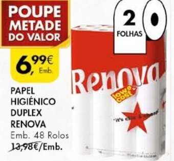 Pingo Doce Papel Higiénico Duplex Renova 48 Rolos promoção