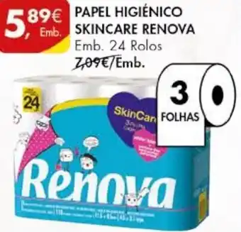 Pingo Doce Papel Higiénico Skincare Renova 24 Rolos promoção