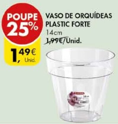 Pingo Doce Vaso de Orquídeas Plastic Forte 14cm promoção