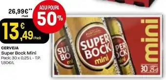 Intermarché Cerveja Super Bock Mini 30 x 0,25L promoção