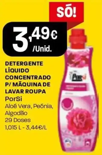 Intermarché Detergente Líquido Concentrado P/Máquina de Lavar Roupa PorSi 1,015L promoção