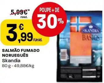 Intermarché Salmão Fumado Norueguês Skandia 80g promoção
