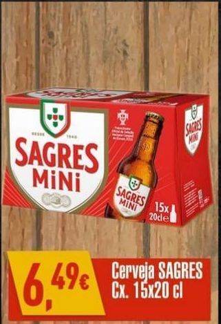 Miranda Supermercados Cerveja sagres mini promoção