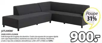 JYSK Jutlandia Uhre Sofa Lounge 230 x 71 x 260cm promoção
