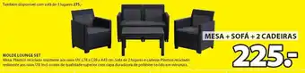 JYSK Molde Lounge Set Mesa +Sofa +2 Cadeiras promoção