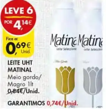 Pingo Doce Laite UHT Matinal 1lt promoção