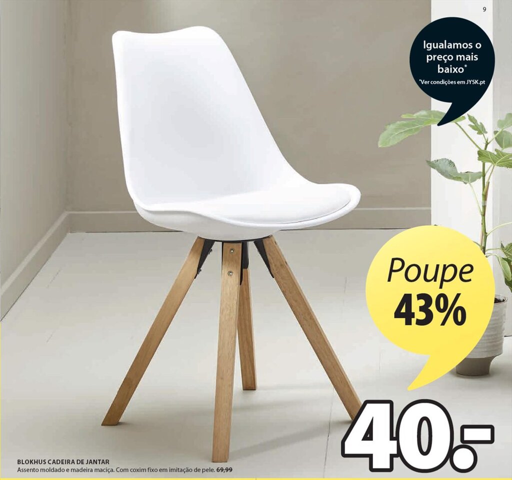 JYSK Blokhus Cadeira de Jantar promoção