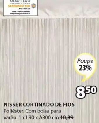 JYSK Nisser Cortinado de Fios 1 x 90 x 300cm promoção