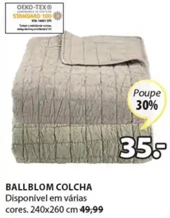 JYSK Ballblom Colcha 240 x 260cm promoção