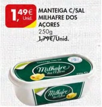 Pingo Doce Manteiga C/Sal Milhafre dos Açores 250g promoção
