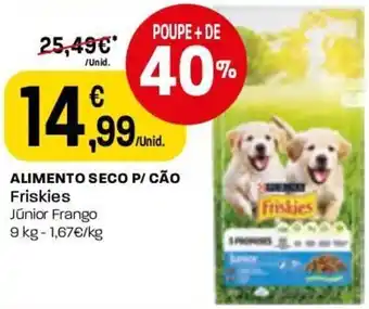 Intermarché Alimento Seco p/Cáo Friskies Júnior Frango 9kg promoção