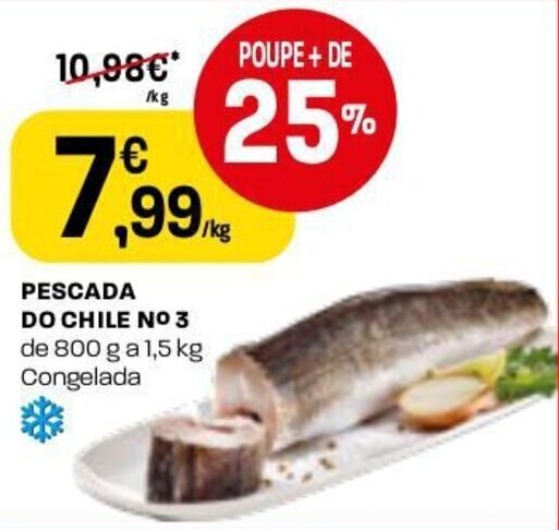 Intermarché Pescada do Chile N°3 800g a 1,5kg promoção