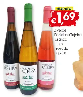 Bolama Vinho Verde Portal da Tojeira Branco / Tinto / Rosado 0,75lt promoção