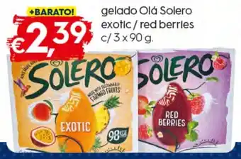 Bolama Gelado Olá Solero Exotic / Red Berries c/3 90g promoção