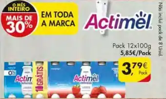 Pingo Doce Actimel Pack 12x100g promoção