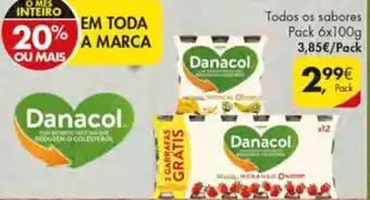 Pingo Doce Danacol Pack 6x100g promoção