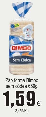 Froiz Pão sem casca bimbo promoção