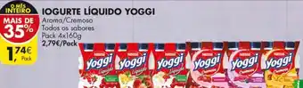 Pingo Doce Iogurte Líquido Yoggi Pack 4x160g promoção