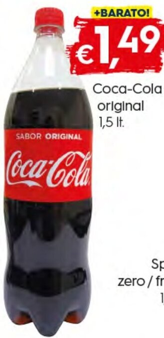 Bolama Coca-Cola Original 1,5lt promoção