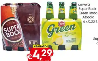 Bolama Cerveja Super Bock Green Limão Abadia 6 x 0,33lt promoção