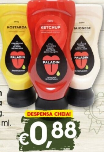 Bolama Paladin TOp Down Ketchup/Mostarda 250g/ Maionese 225ml promoção