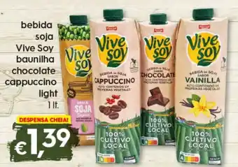 Bolama Bebida Soja Vive Soy Baunilha, Chocolate, Cappuccino Light 1lt promoção