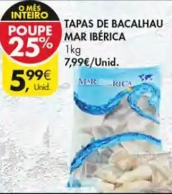 Pingo Doce Tapas de Bacalhau Mar Ibérica 1kg promoção