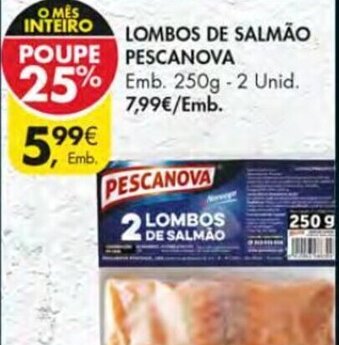Lombos De Salmão Pescanova 250g