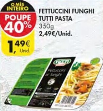 Pingo Doce Fettuccini Funghi Tutti Pasta 350g promoção