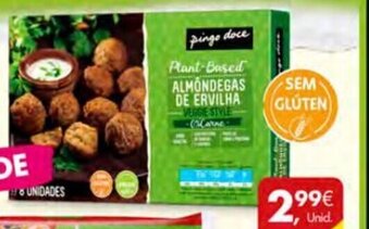Pingo Doce Almôndegas de Ervilhas 200g promoção