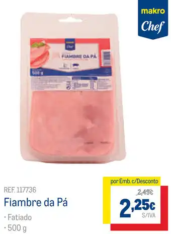 Makro Fiambre da Pá 500g promoção