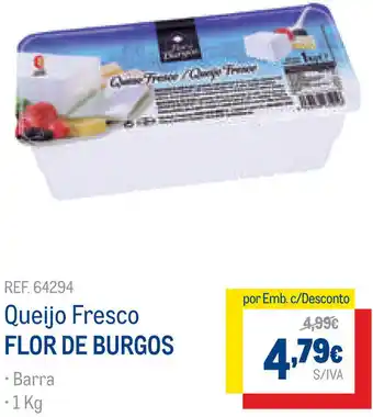 Makro Queijo Fresco Flor de Burgos 1kg promoção