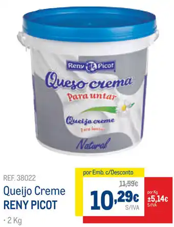 Makro Queijo Creme Reny Picot 2kg promoção