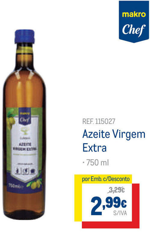Makro Azeite Virgem Extra 750ml promoção