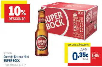 Makro Cerveja Branca Mini Super Bock 24 Unid x 20cl promoção
