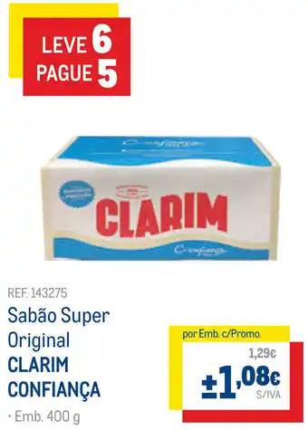 Makro Sabão Super Original Clarim Confiança 400g promoção
