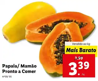 Lidl Papaia/ Mamão Pronto a Comer promoção