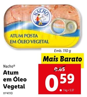 Lidl Nacho Atum em Óleo Vegetal 110g promoção