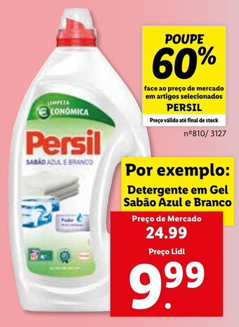 Lidl Persil Detergente em Gel Sabão Azul e Branco promoção