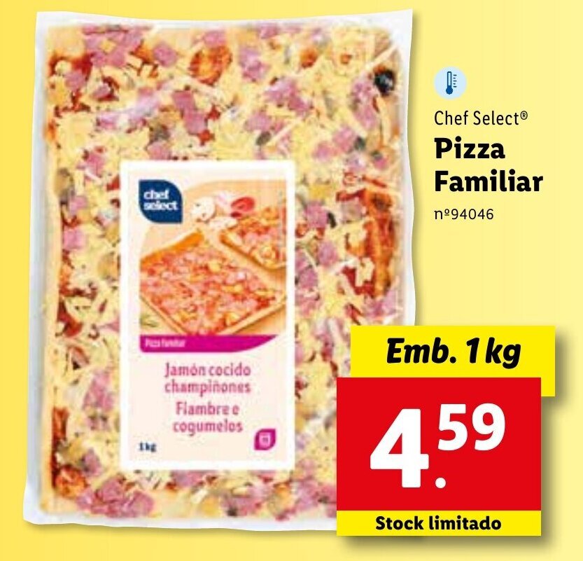 Promoção Chef Select Pizza Familiar 1kg em Lidl