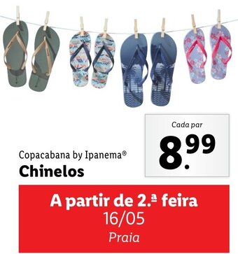 Lidl Copacabana by Ipanema Chinelos promoção