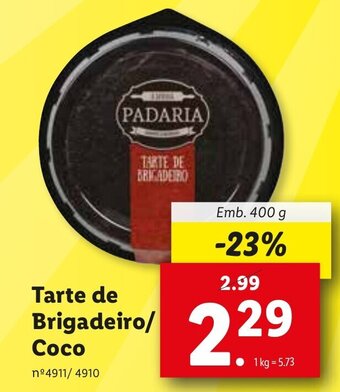 Tarte de Brigadeiro / Coco 400g