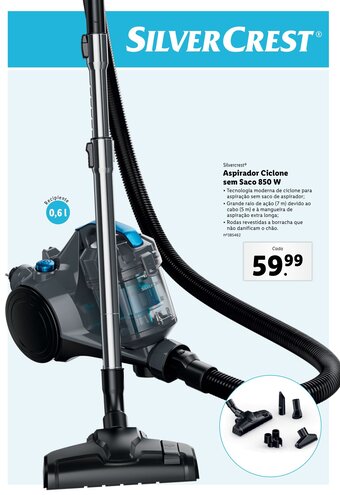 Lidl Silvercrest Aspirador Ciclone sem Saco 850W promoção