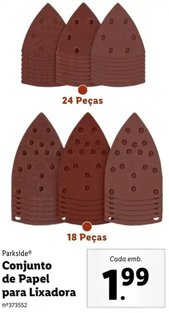 Lidl Parkside Conjunto de Papel para Lixadora 24 Peças/ 18 Peças promoção
