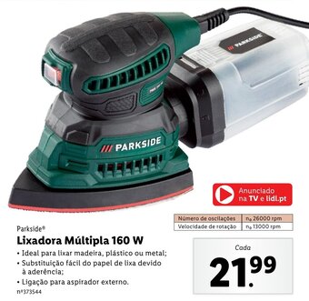 Lidl Parkside Lixadora Múltipla 160w promoção