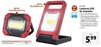 Lidl Parkside Lanterna LED de Trabalho promoção