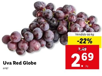 Lidl Uva Red Globe promoção