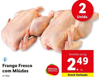 Lidl Frango Fresco com Miúdos promoção