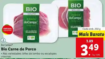 Lidl Do Campo Bio Carne de Porco 250g promoção